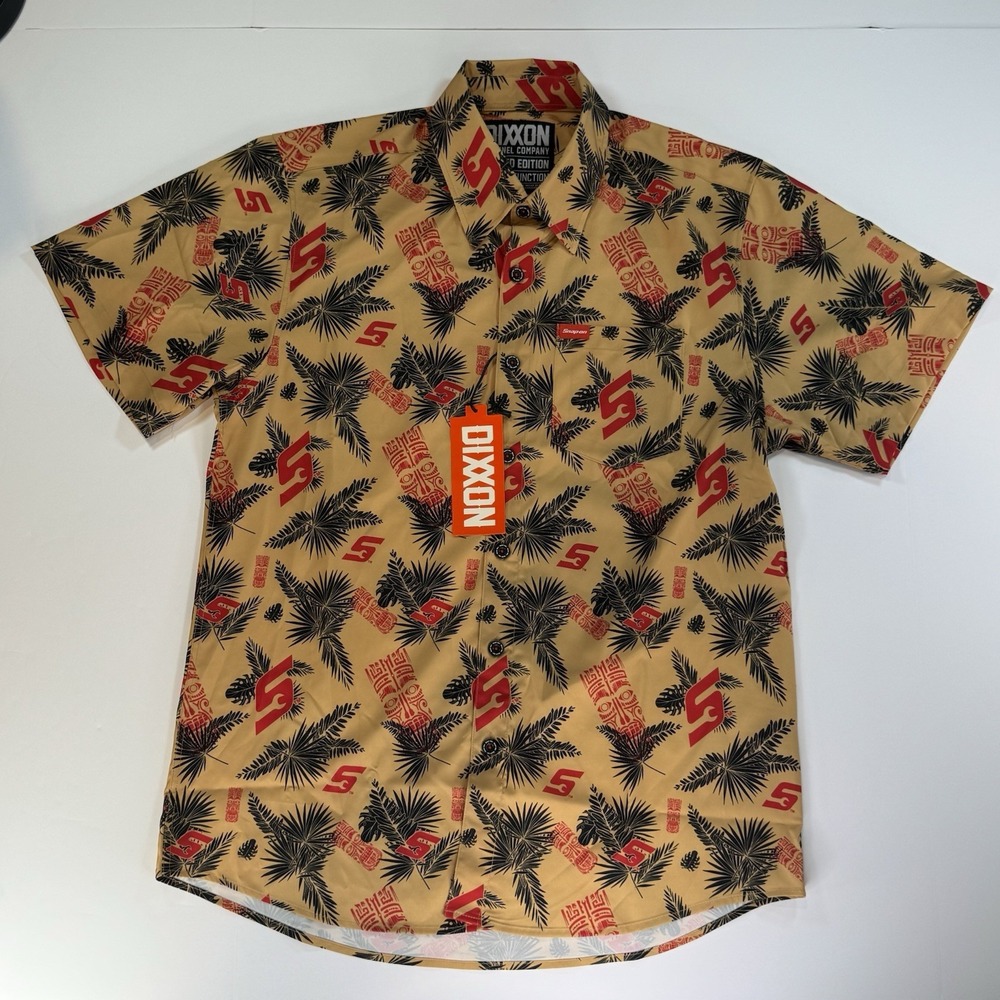 Dixxon Flannel Co Snap-On Shirt Medium Mens Limited Edition Hawaiian Tiki NWT